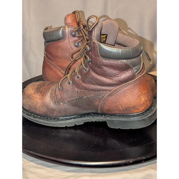 Carhartt Boots Mens 9.5 3706 Oblique Work Steel Toe Construction Brown Leather main image 6